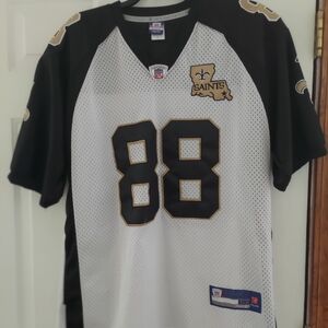 NFL Saints Black and White Jersey with Gold Accents